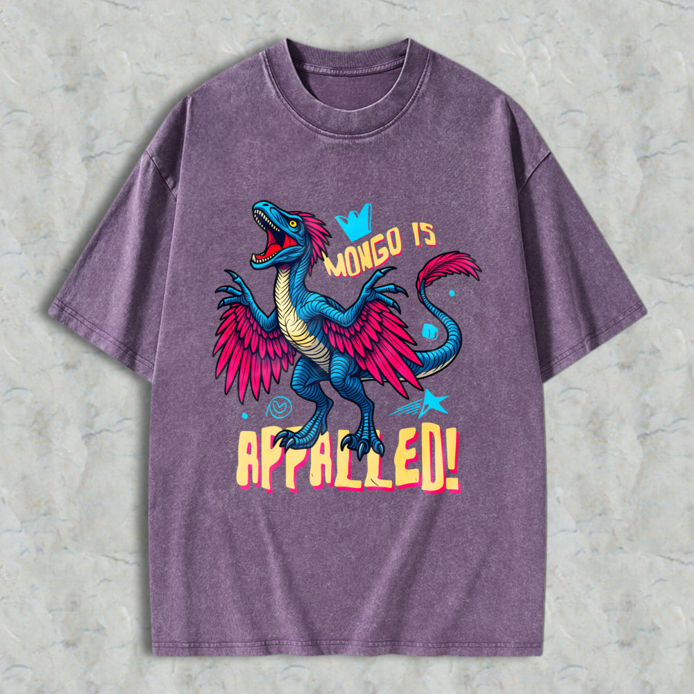 Wardrobecart Dragon With Crown And Wings Mongo Is Appalled Unisex Washed T-shirt