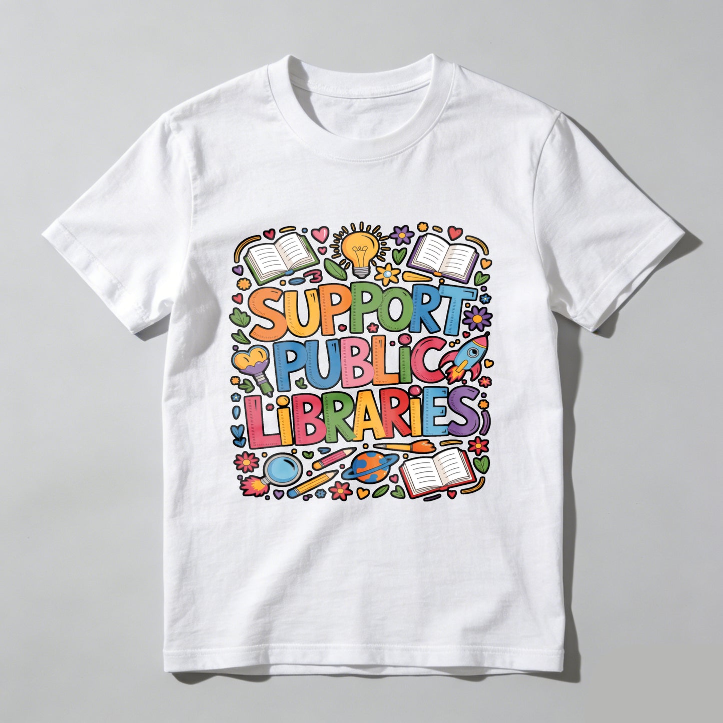 Wardrobecart Support Public Libraries Unisex Classic T-shirt