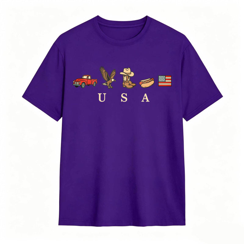 USA Icons Comfort Colors 4th Of July Graphic Tee