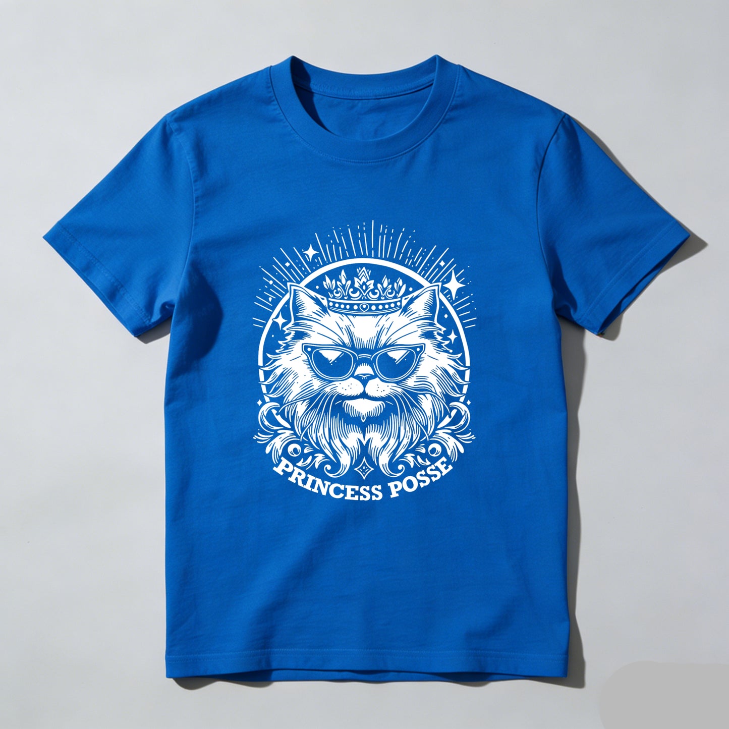 Wardrobecart Cat With Crown And Sunglasses Princess Posse Unisex Classic T-shirt