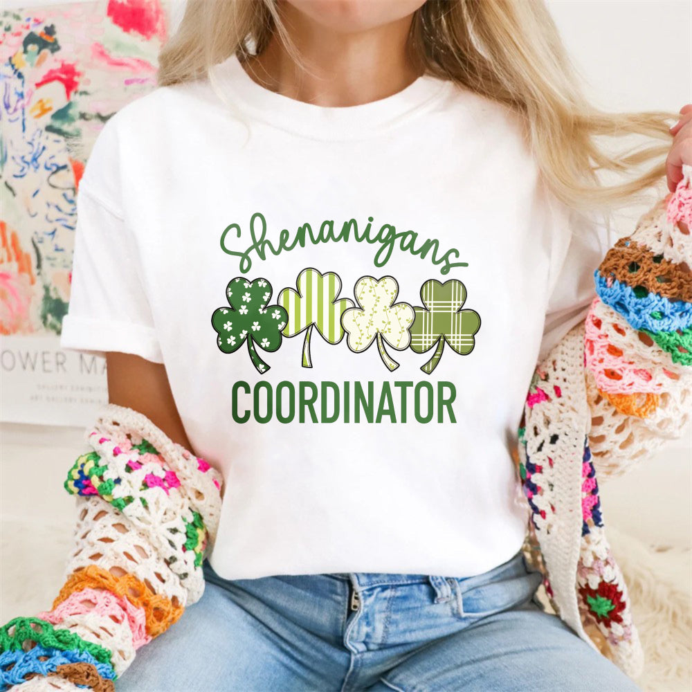 Wardrobecart Shenanigans Coordinator With Four Shamrocks Unisex Classic T-shirt