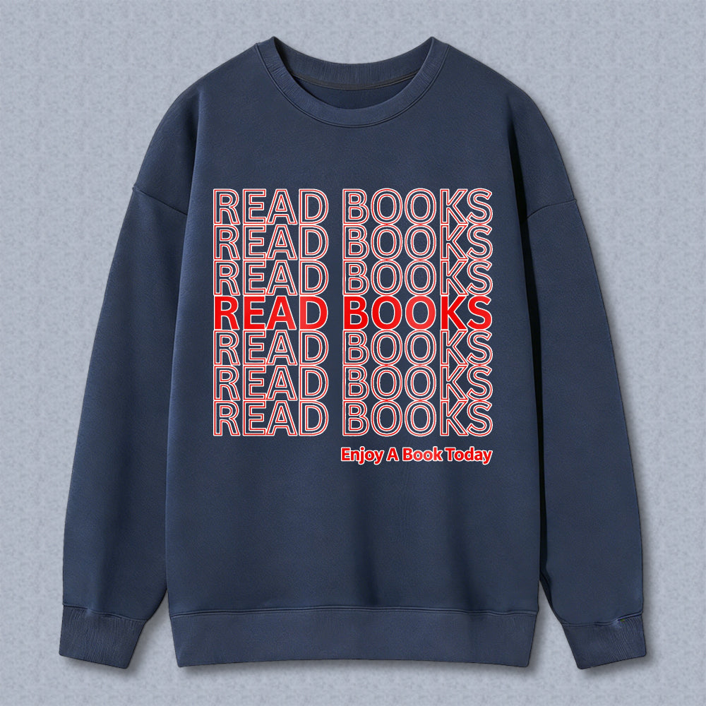 Wardrobecart Read Books Pattern Unisex Classic Sweatshirt