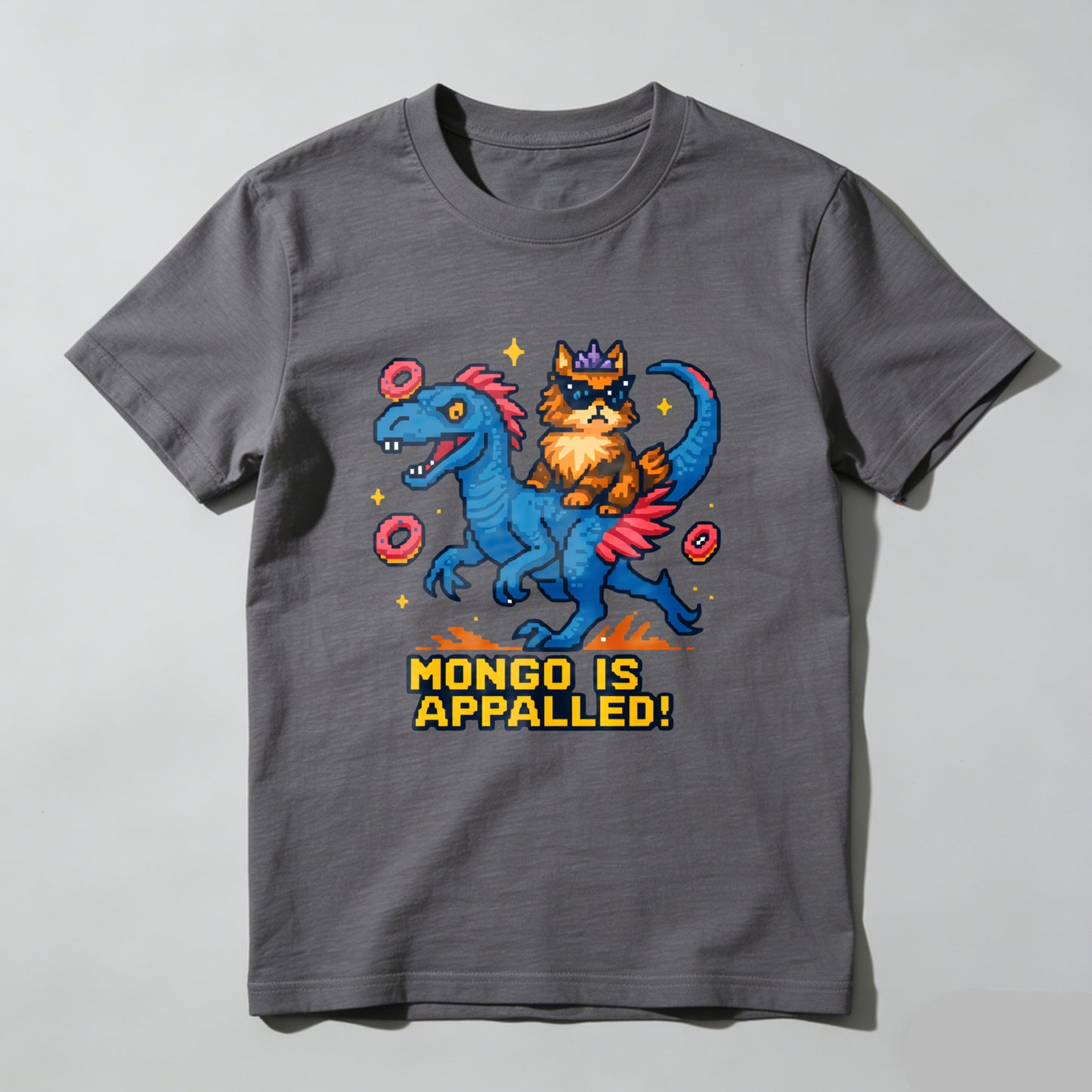 Wardrobecart Cat Riding Dragon With Donuts And Stars Unisex Classic T-shirt