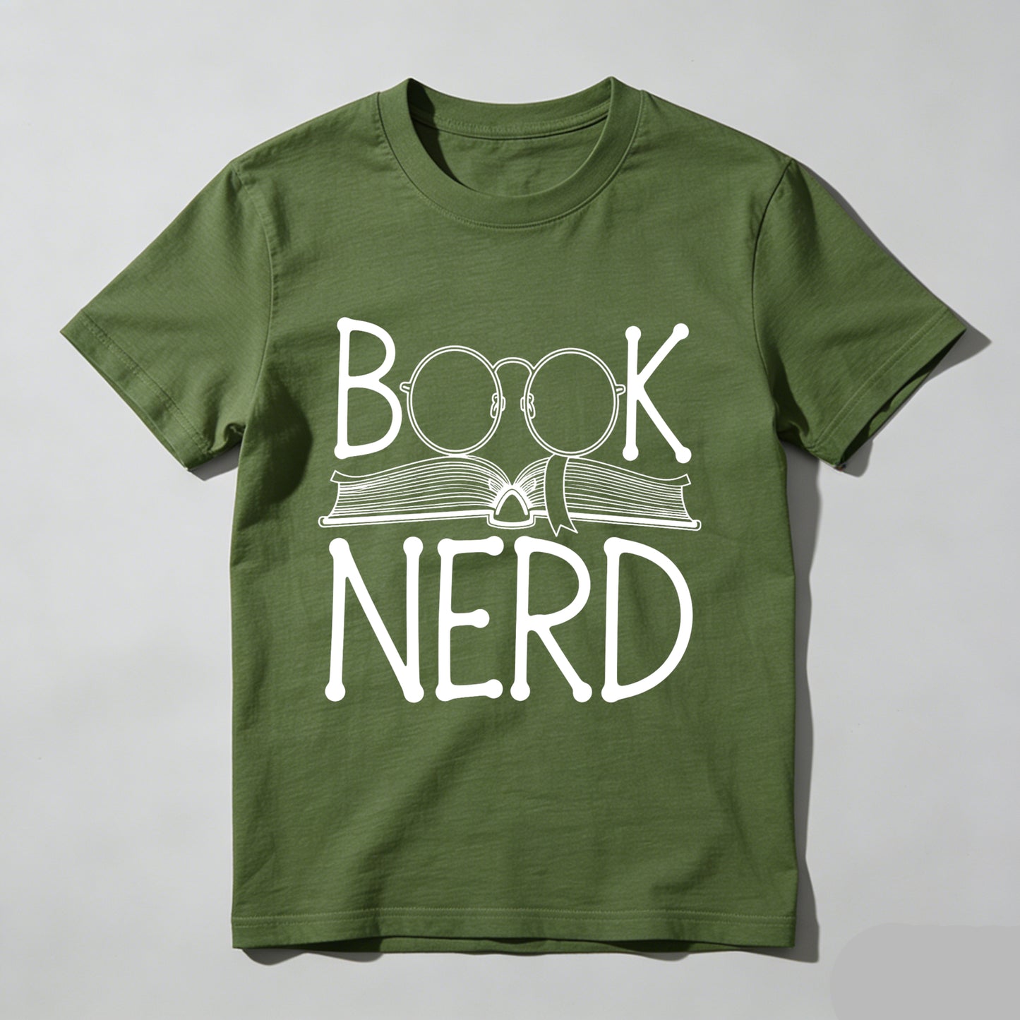 Wardrobecart Book Nerd With Glasses And Open Book Unisex Classic T-shirt