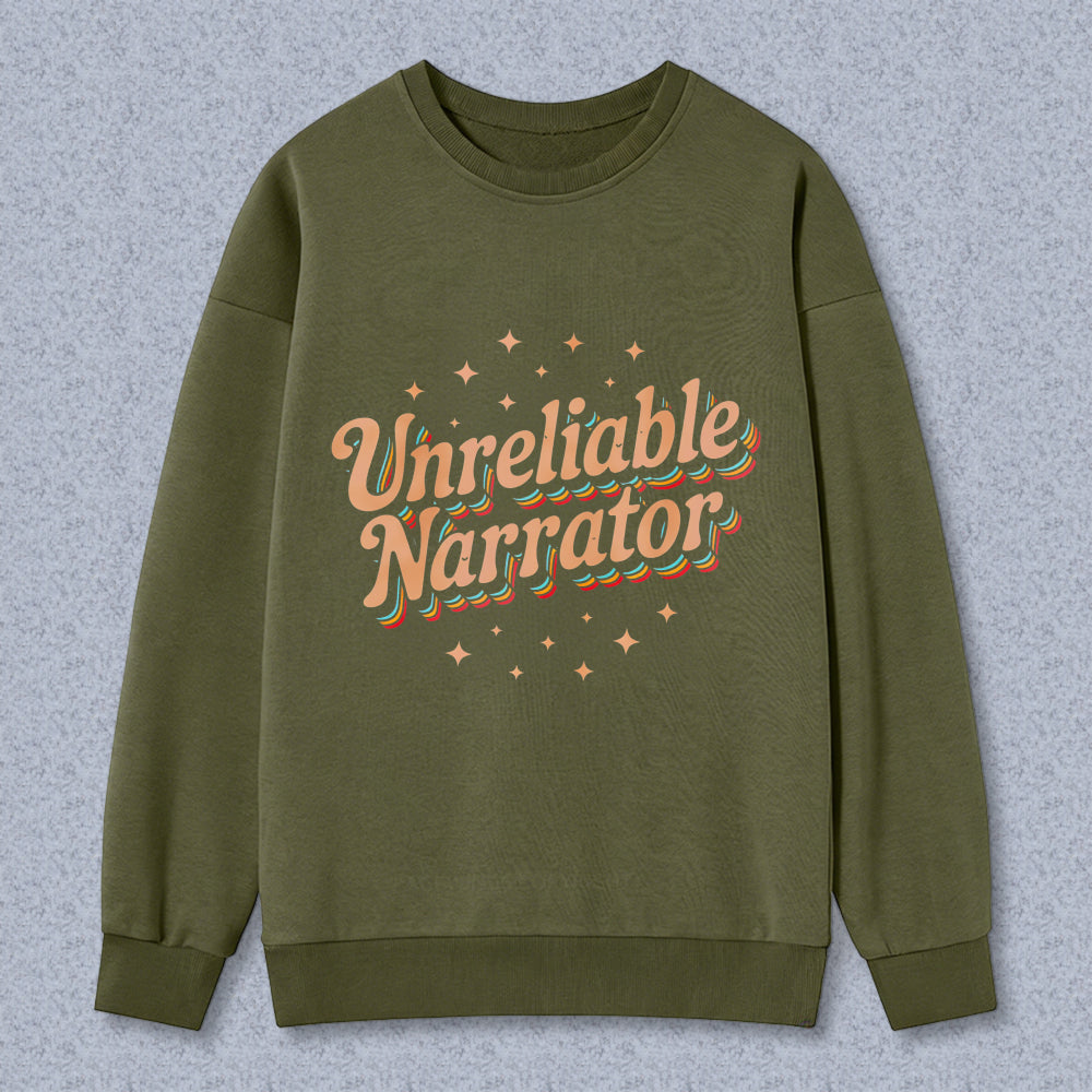 Wardrobecart Unreliable Narrator Pattern Unisex Classic Sweatshirt