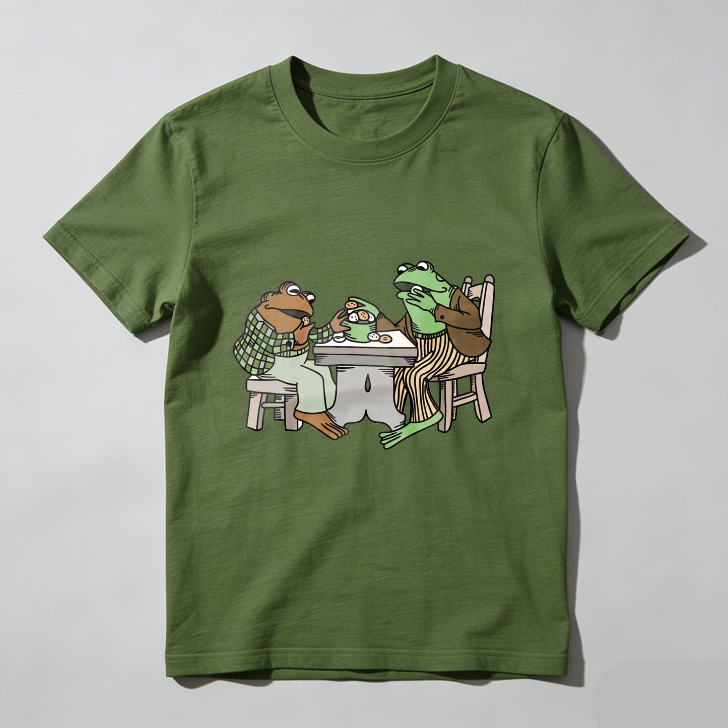 Wardrobecart Frogs Sitting At Table Eating Pizza Unisex Classic T-shirt
