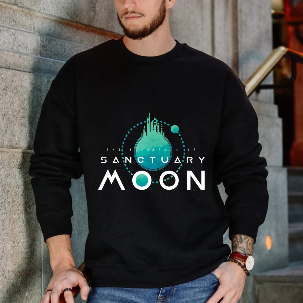 Wardrobecart Sanctuary Moon Logo Design Unisex Classic Sweatshirt