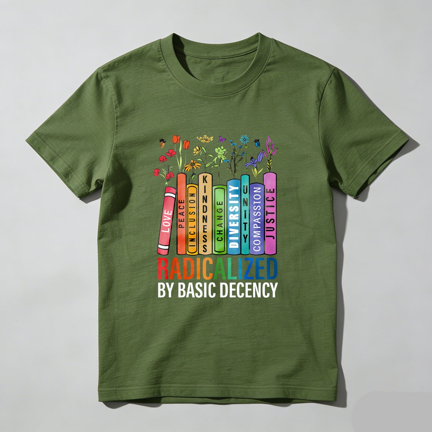 Wardrobecart Love Peace Inclusion Kindness Change Diversity Compassion Justice Unisex Classic T-shirt