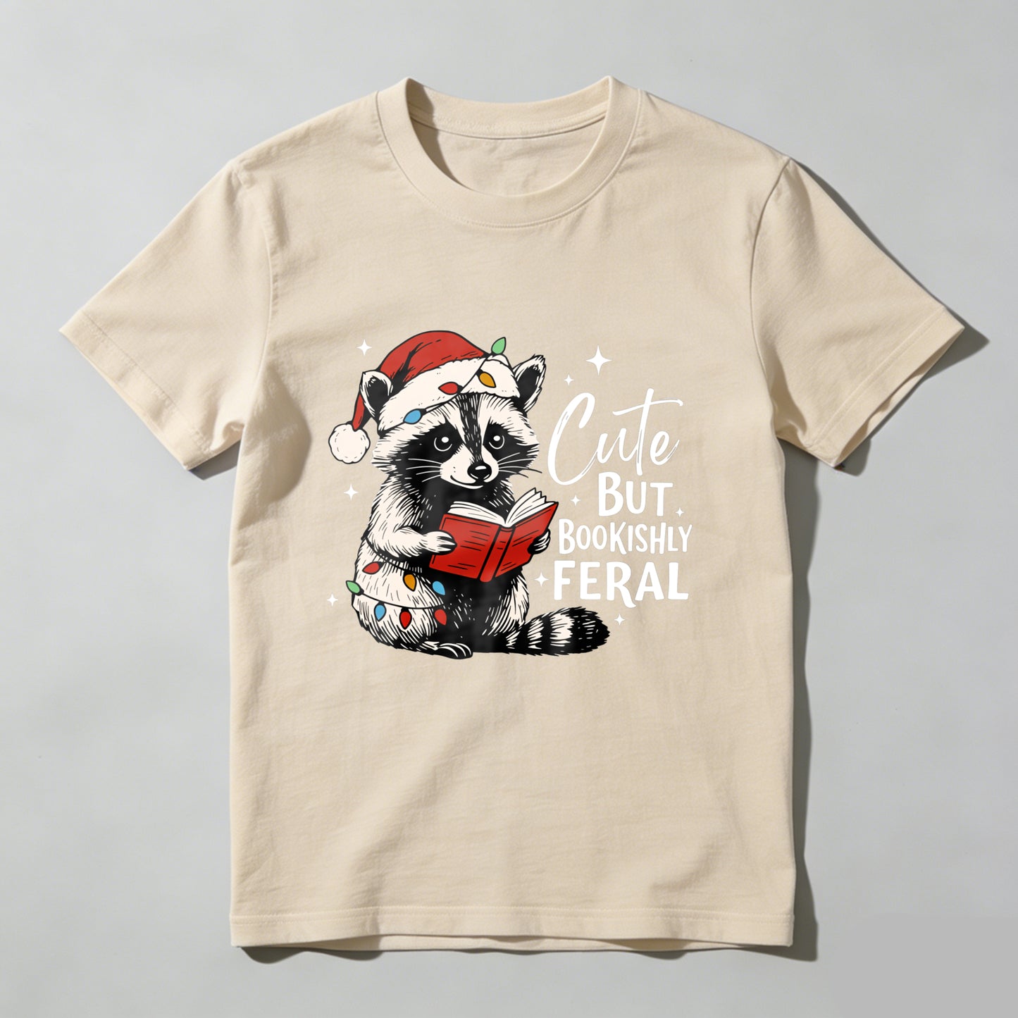 Wardrobecart Cute But Bookishly Feral Raccoon Reading Unisex Classic T-shirt