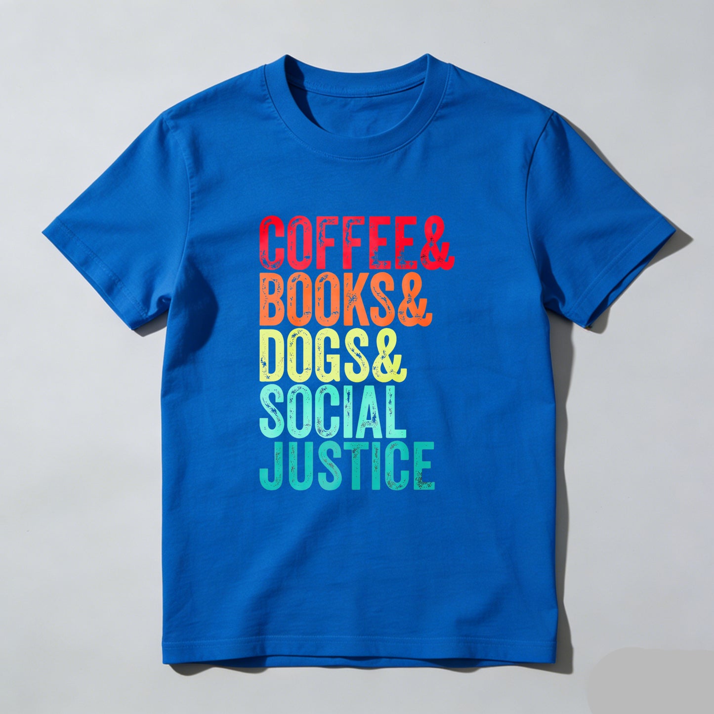Wardrobecart Coffee Books Dogs Social Justice Unisex Classic T-shirt