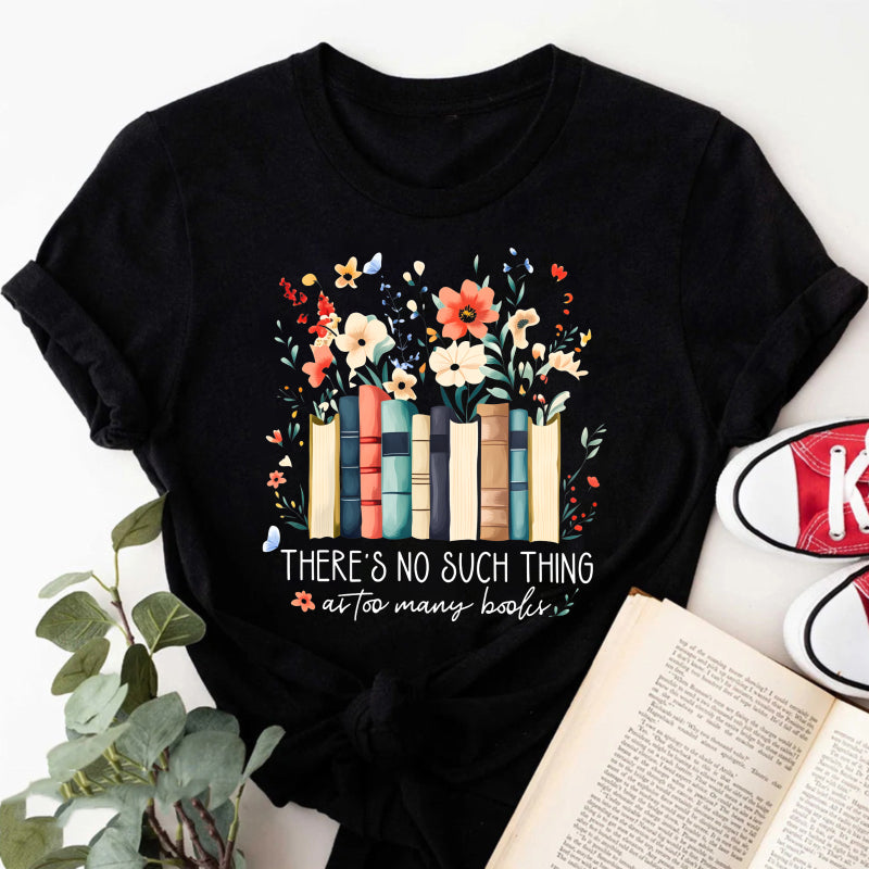 Wardrobecart Books And Flowers With Text Unisex Classic T-shirt