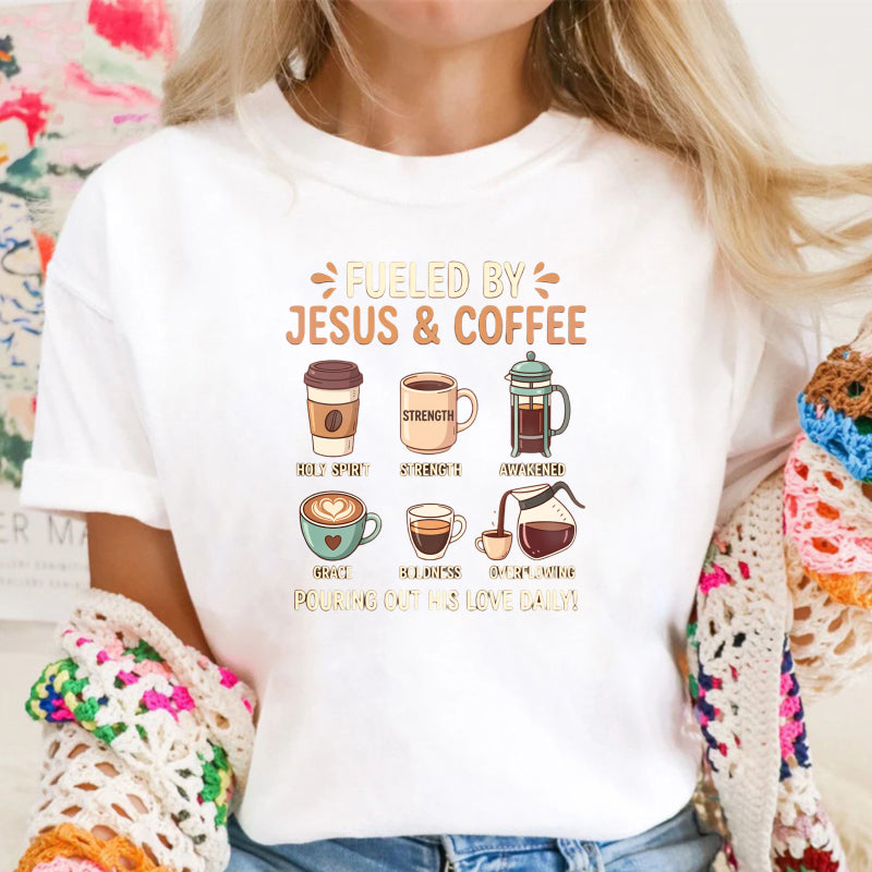 Fueled by Jesus and Coffee T-shirt