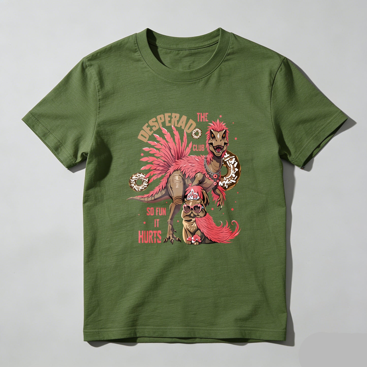 Wardrobecart The Desperado Club Dinosaur With Donuts Unisex Classic T-shirt