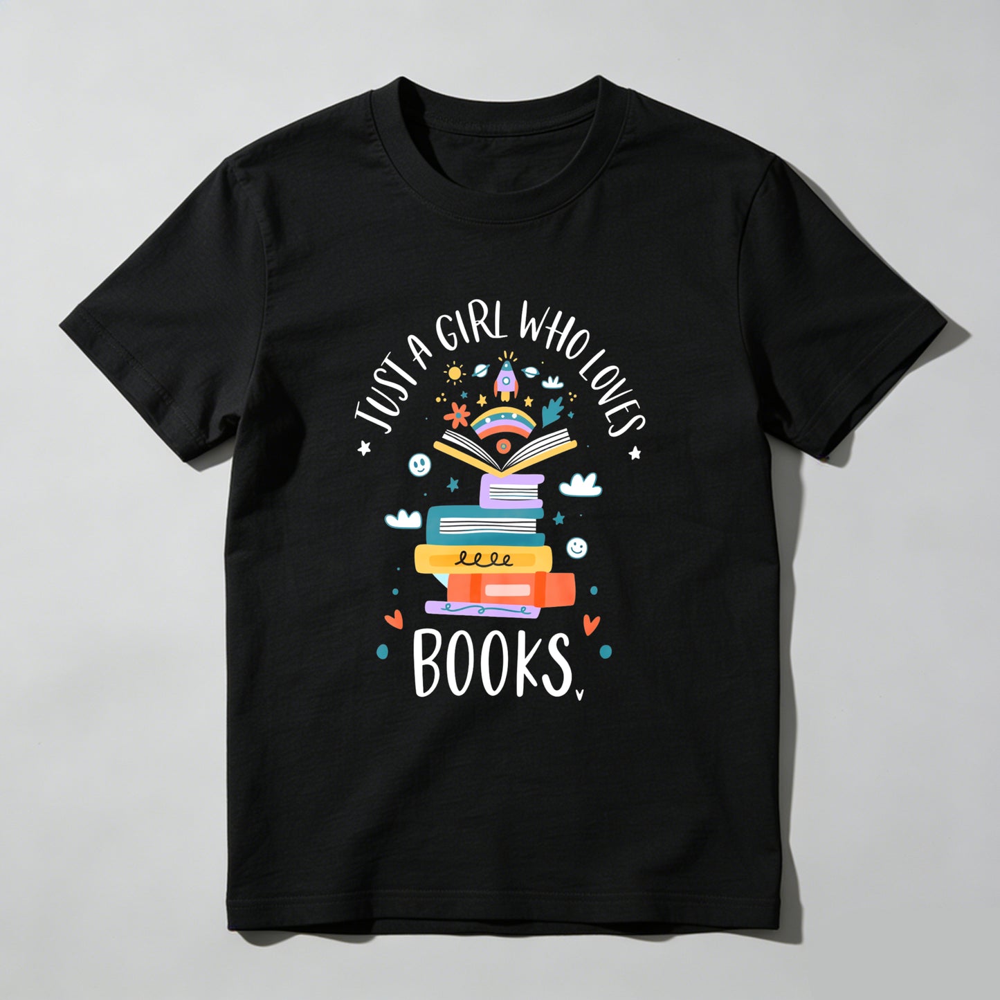 Wardrobecart Just A Girl Who Loves Books Unisex Classic T-shirt