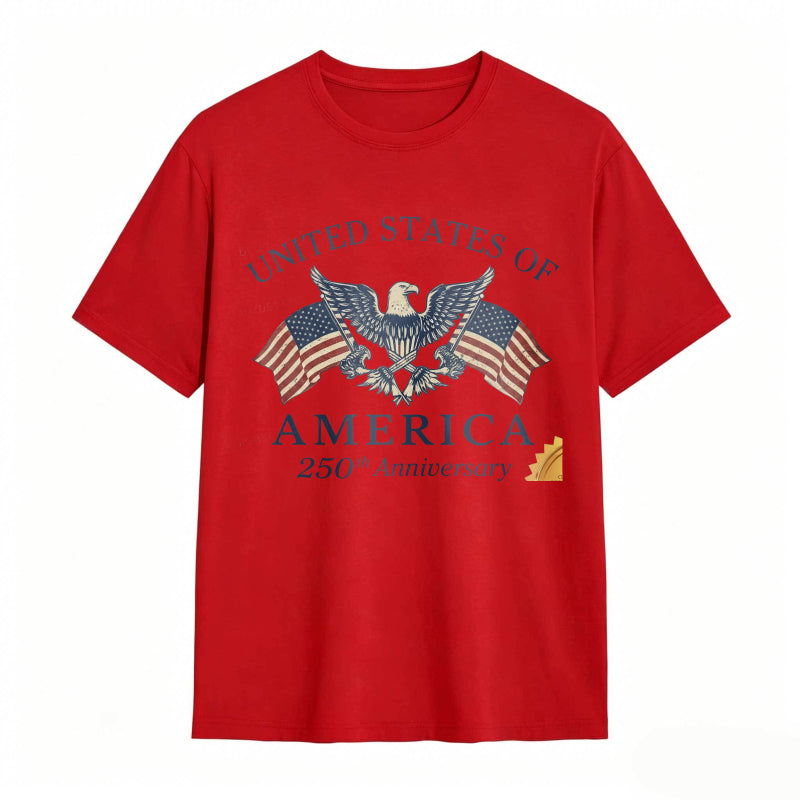 United States Of America 250th Anniversary Eagle And Flag Design T-shirt