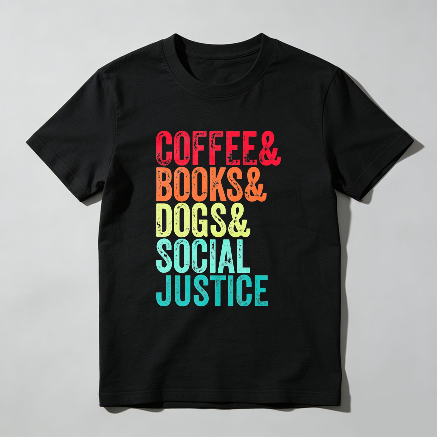 Wardrobecart Coffee Books Dogs Social Justice Unisex Classic T-shirt