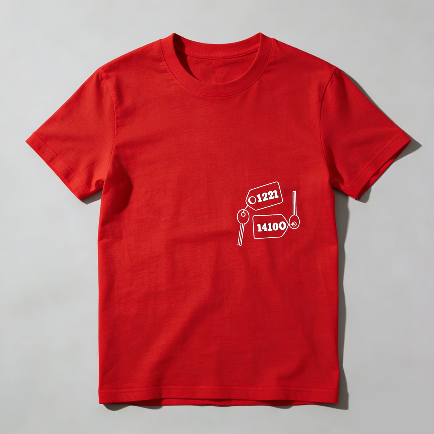 Wardrobecart Key Tags With Numbers And Keys Unisex Classic T-shirt