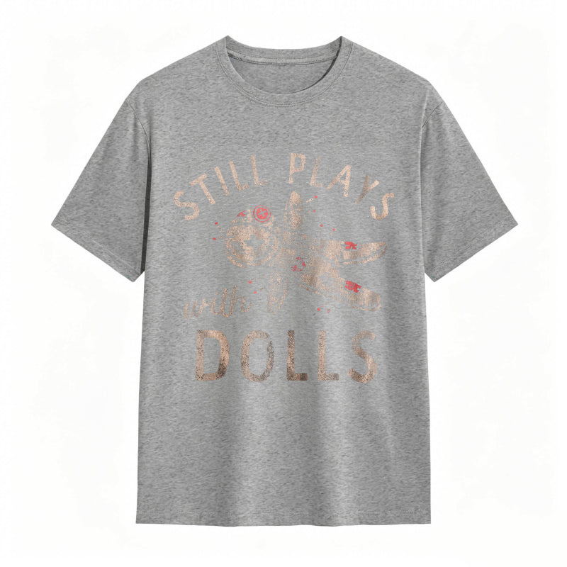 Still Plays With Dolls Funny Creepy Voodoo Curse Tee