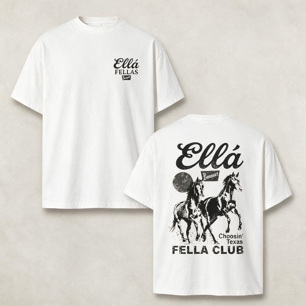 Ella Fella Club Shirt Western Horse Graphic Tee, Choosin Texas Cowboy T Shirt, Retro Country Ranch Shirt #241