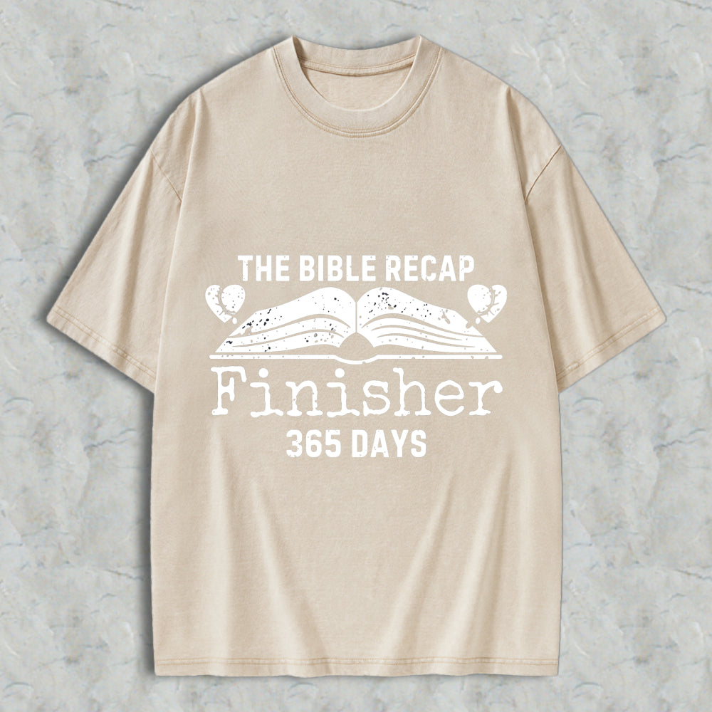Wardrobecart The Bible Recap Finisher 365 Days Unisex Washed T-shirt