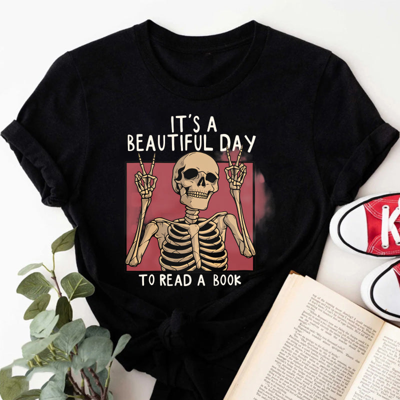 Wardrobecart It's A Beautiful Day To Read A Book Unisex Classic T-shirt