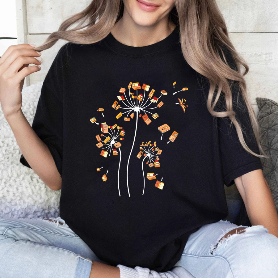 Wardrobecart Dandelion Seeds With Book And Sneaker Unisex Classic T-shirt