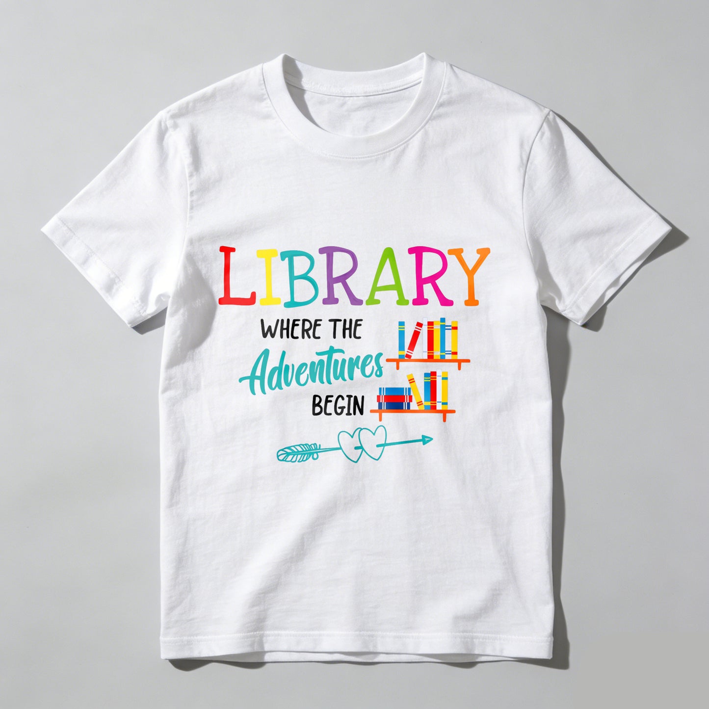 Wardrobecart Library Where The Adventures Begin Unisex Classic T-shirt