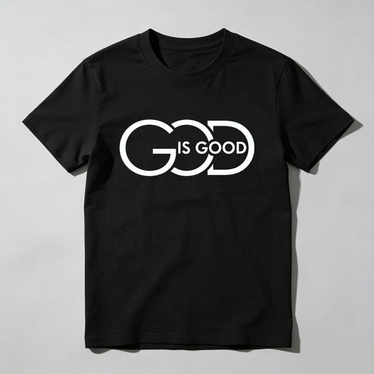 God Is Good T Shirt Made In Usa Christian Faith Statement Black Cotton Tee For Men Women Unisex Apparel