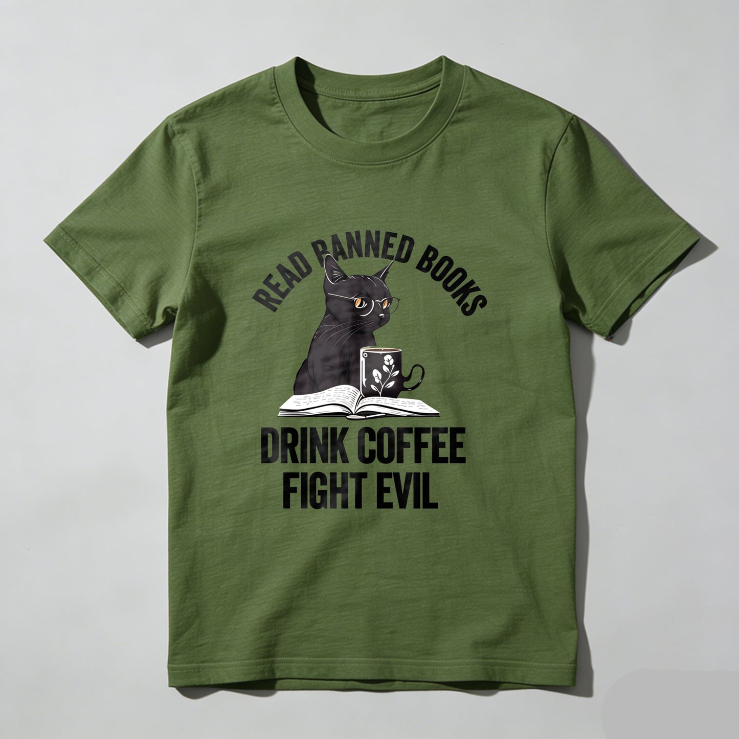 Wardrobecart Read Banned Books Drink Coffee Fight Evil Unisex Classic T-shirt