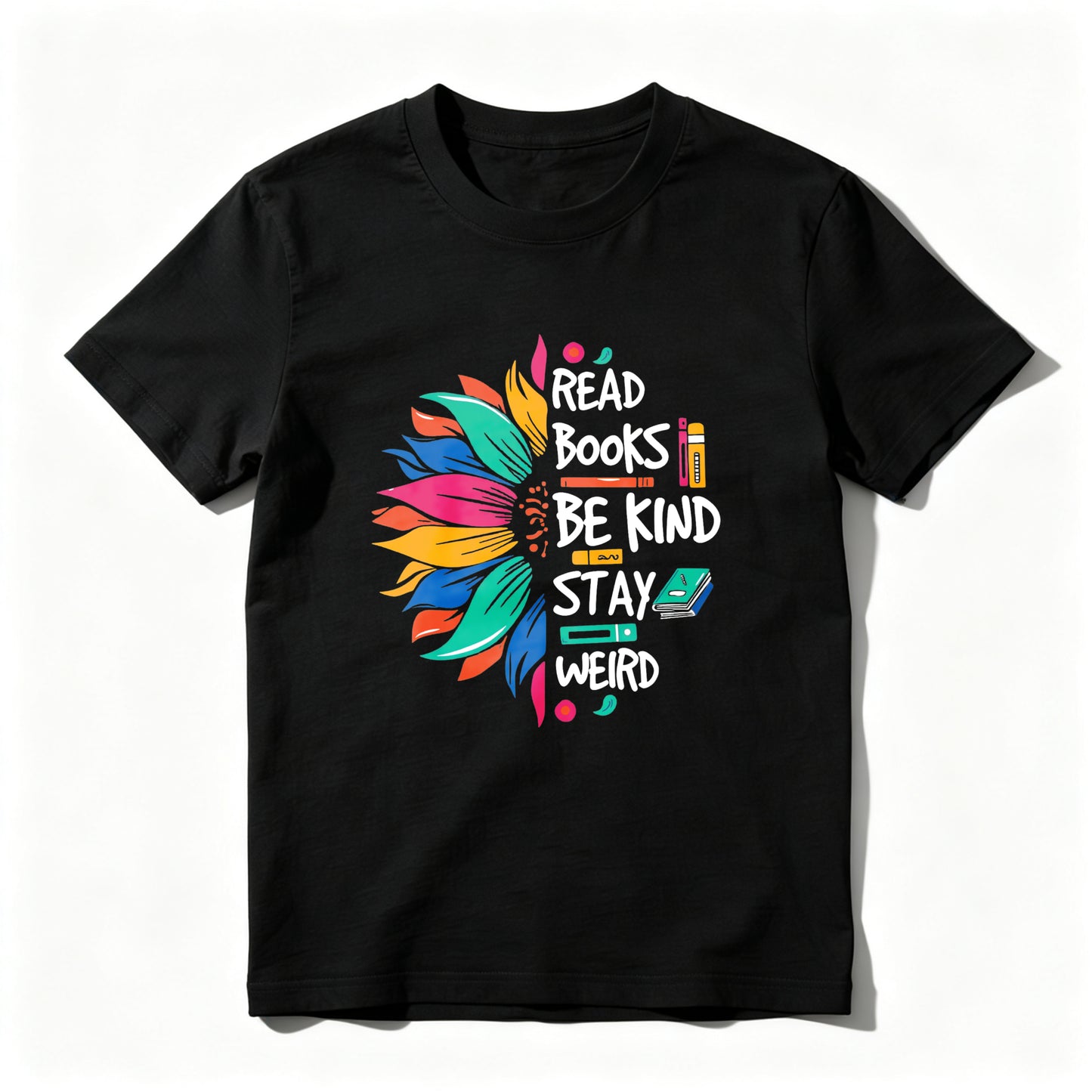 Wardrobecart Read Books Be Kind Stay Weird Unisex Classic T-shirt