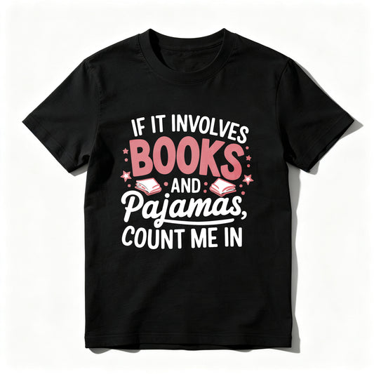 Wardrobecart If It Involves Books And Pajamas Count Me In Unisex Classic T-shirt