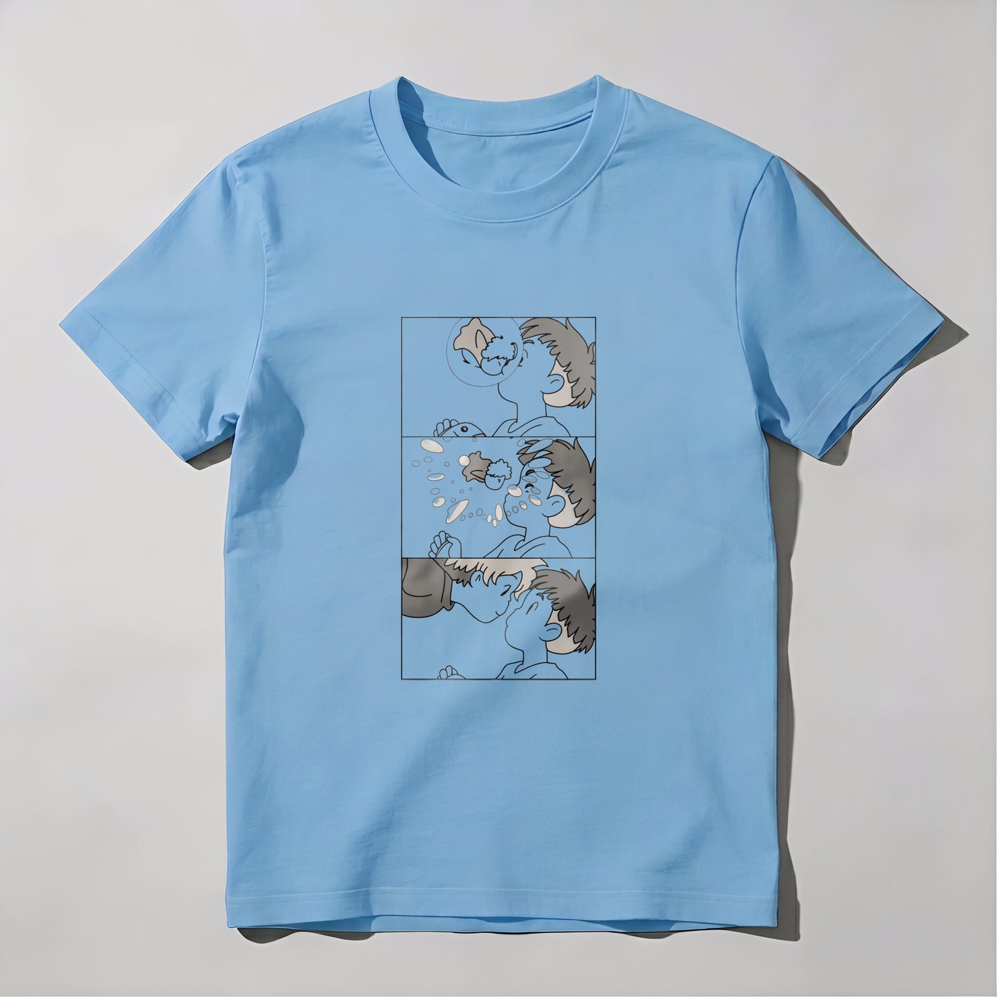 Abstract Artwork With Three Panels tshirt 100% cotton