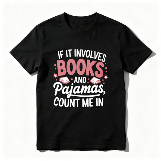 Wardrobecart If It Involves Books And Pajamas Count Me In Unisex Classic T-shirt