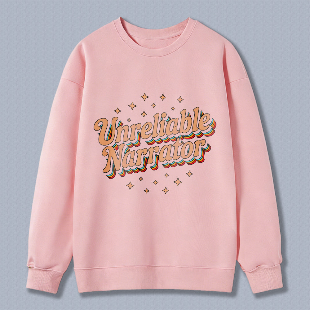 Wardrobecart Unreliable Narrator Pattern Unisex Classic Sweatshirt