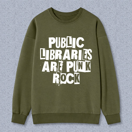 Wardrobecart Public Libraries Are Punk Rock Unisex Classic Sweatshirt