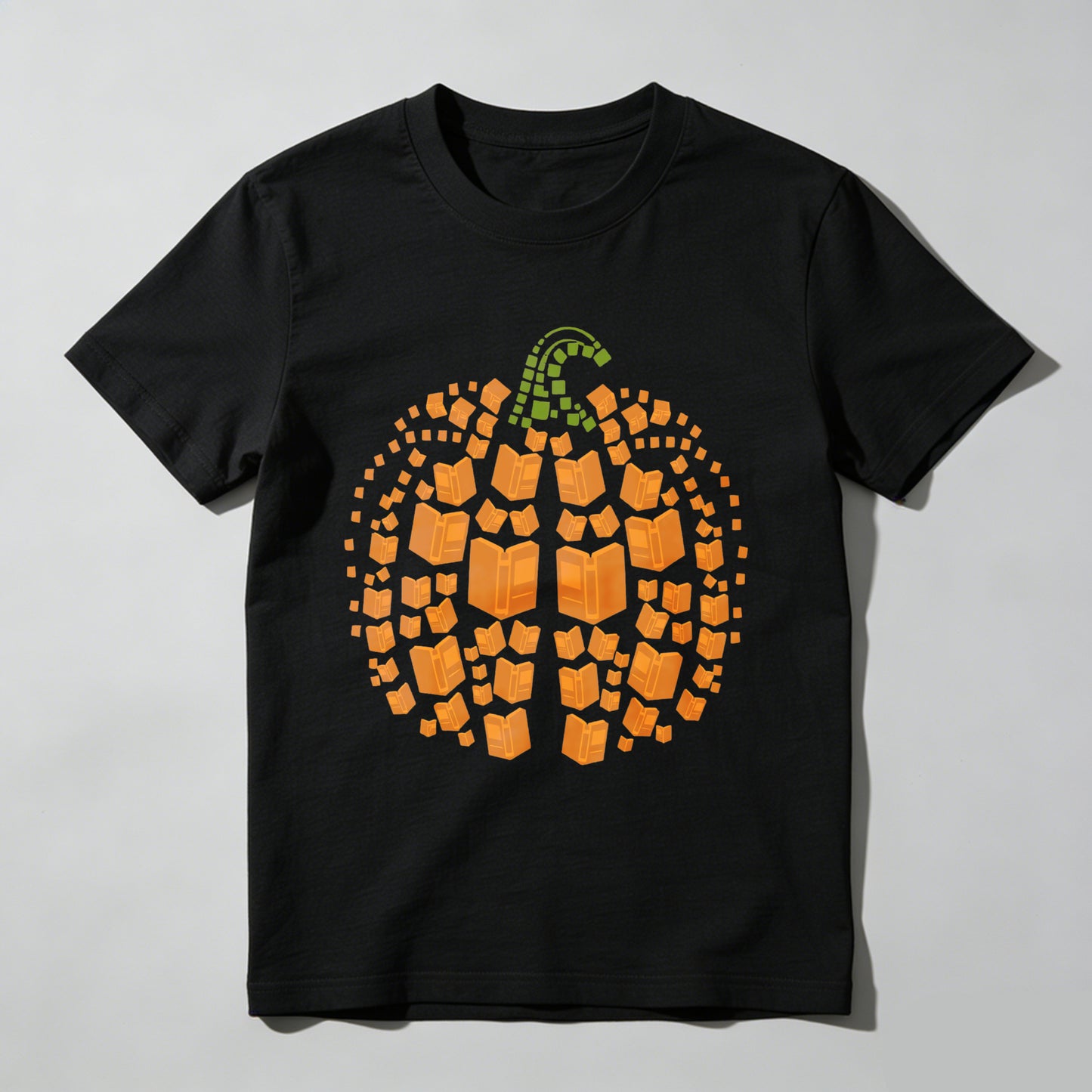 Wardrobecart Pumpkin Made Of Open Books Pattern Unisex Classic T-shirt