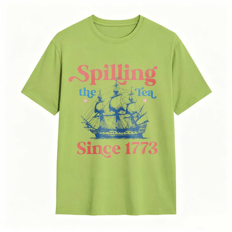 Spilling The Tea Since 1773 Ship Design T-shirt