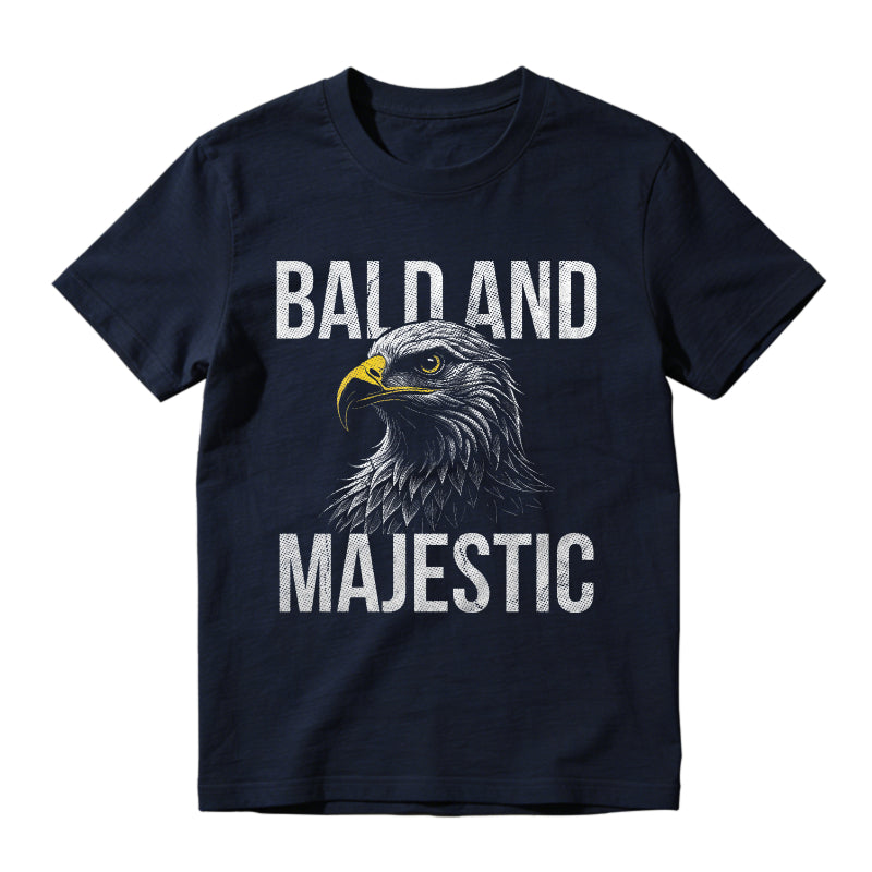 Bald and Majestic Sarcastic Eagle Funny Graphic T-shirt for Men