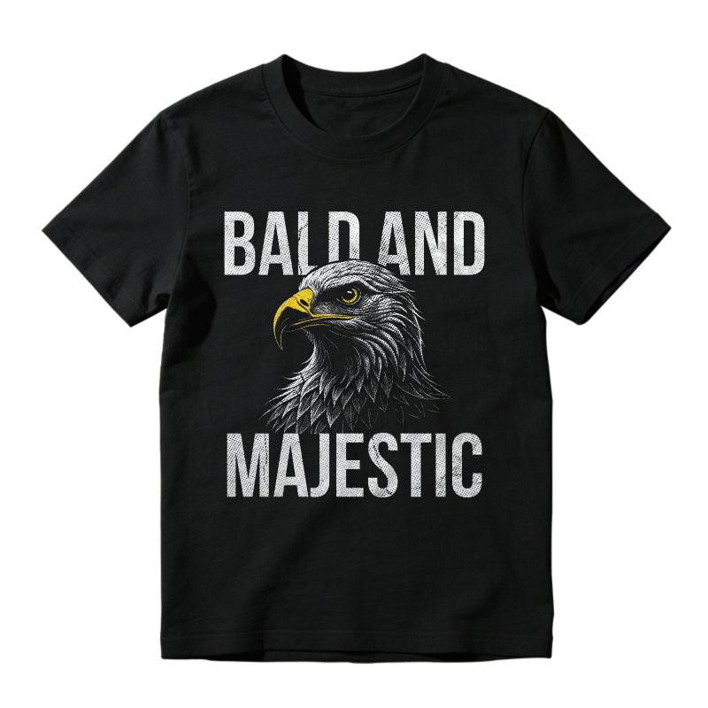 Bald and Majestic Sarcastic Eagle Funny Graphic T-shirt for Men