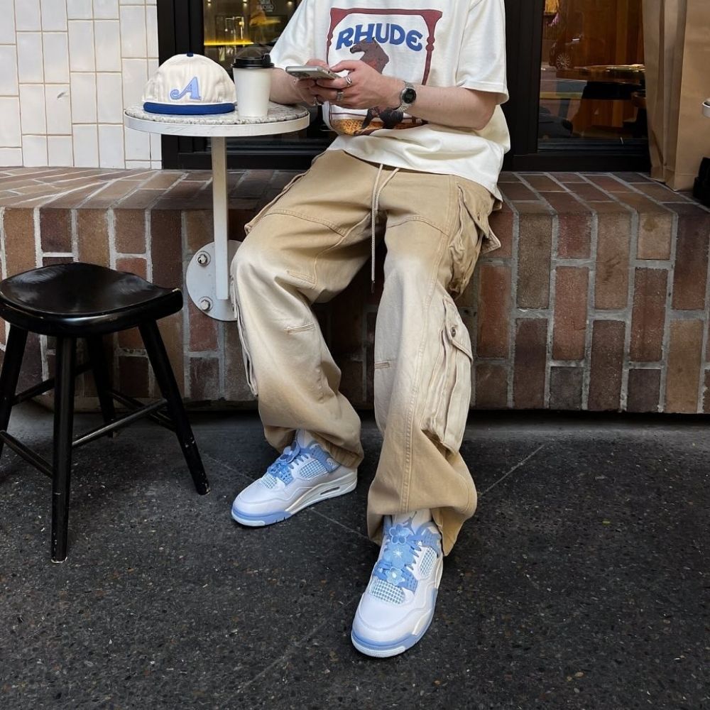 Air Jordan 4 Retro Forget Me Not White Blue
