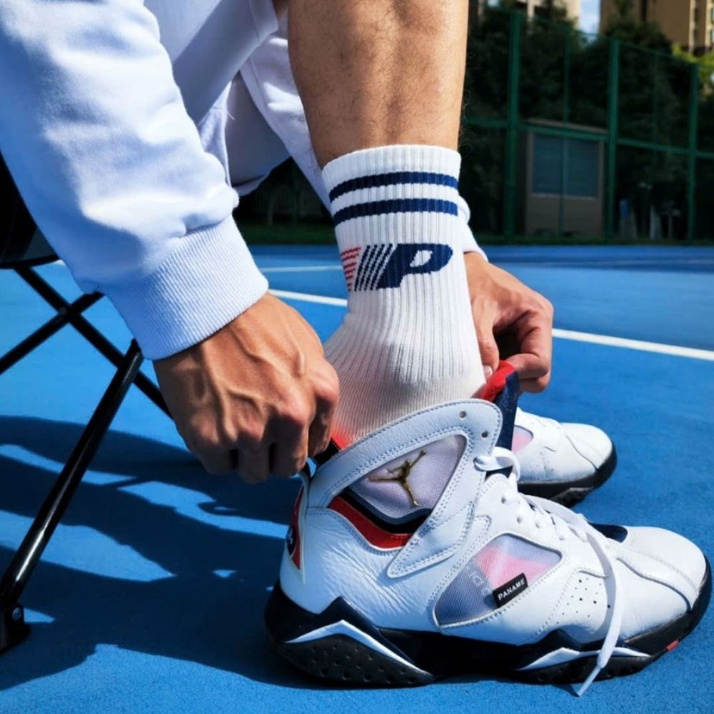Air Jordan 7 Retro Paris Saint-Germain White College Navy