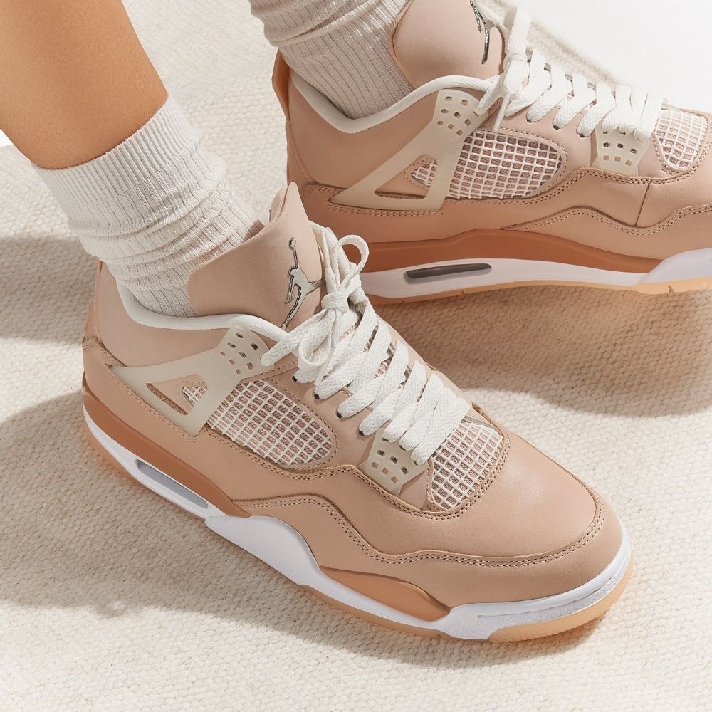Air Jordan 4 Retro Shimmer Metallic Silver Orange