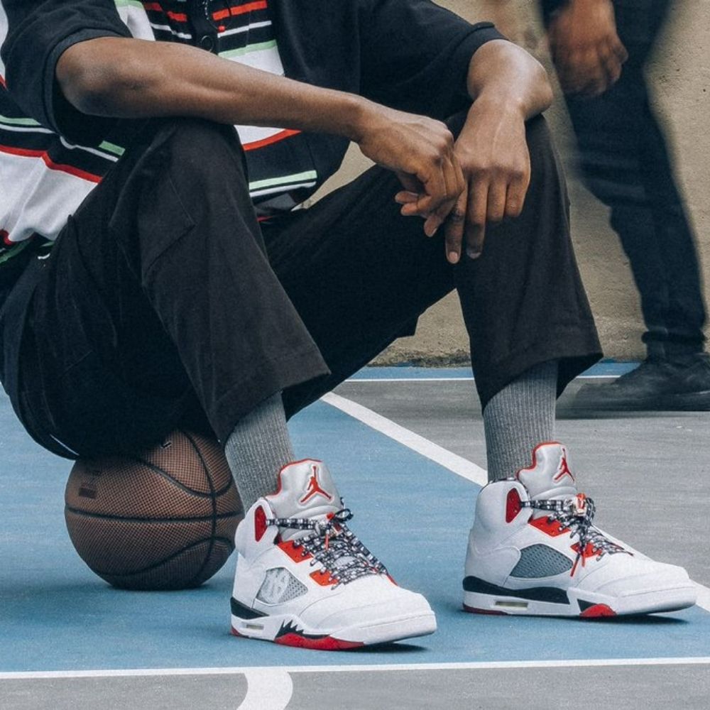 Air Jordan 5 Retro Quai 54 White University Red