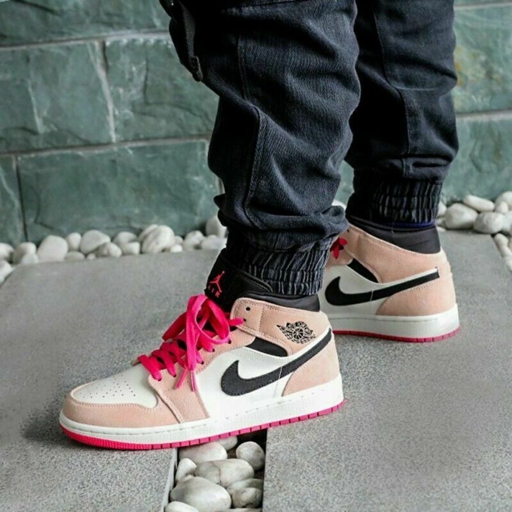Air Jordan 1 Mid Crimson Tint Hyper Pink