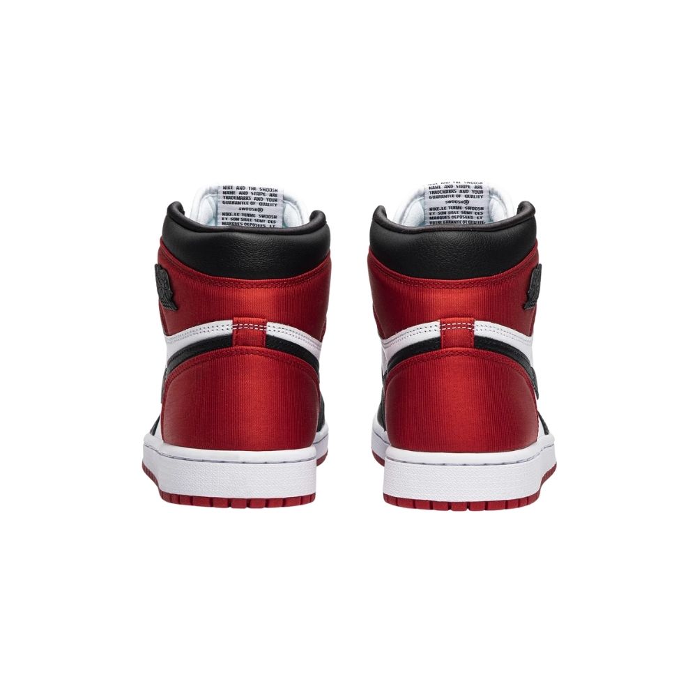 Air Jordan 1 Retro High Satin Black Toe Red