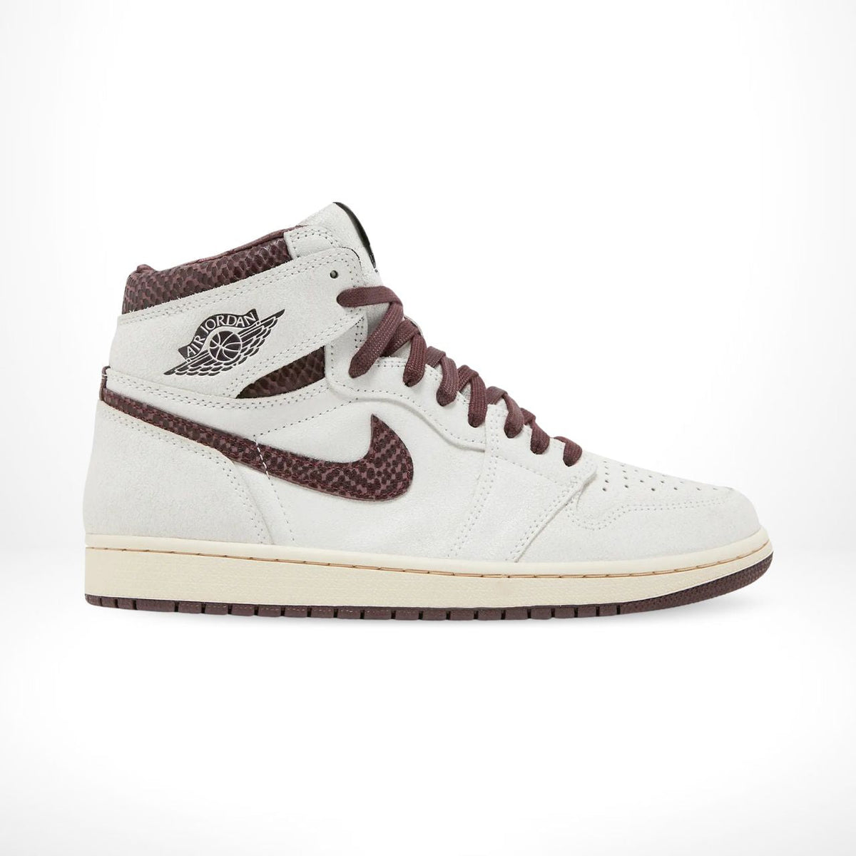 Air Jordan 1 High OG X A Ma Maniére Airness Sail Burgundy Red