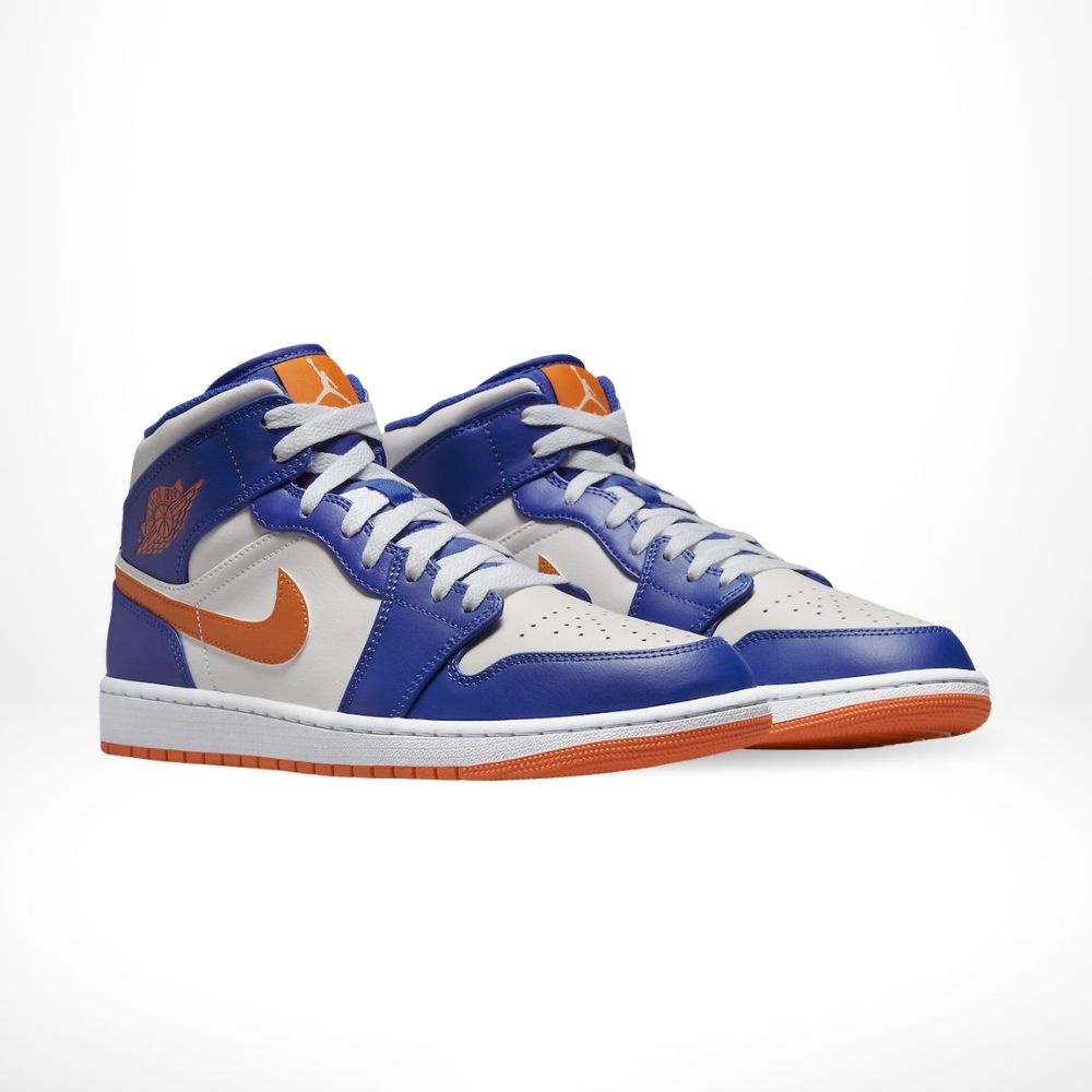 Air Jordan 1 Mid Knicks Game Royal Orange