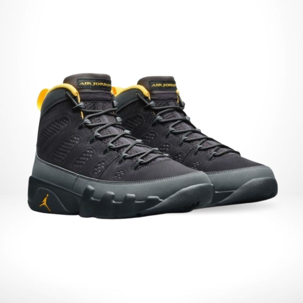 Air Jordan 9 Retro Dark Charcoal University Gold