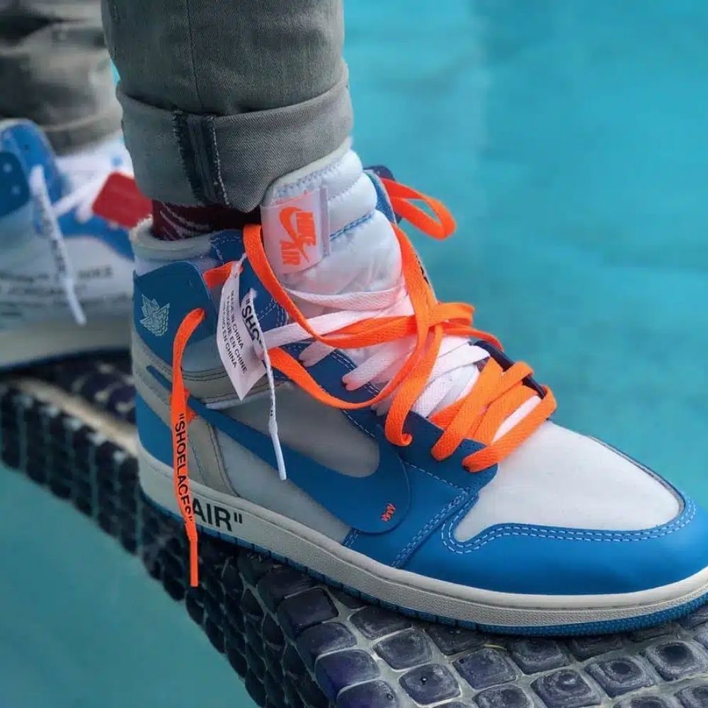 Air Jordan 1 High x Off White University Blue White