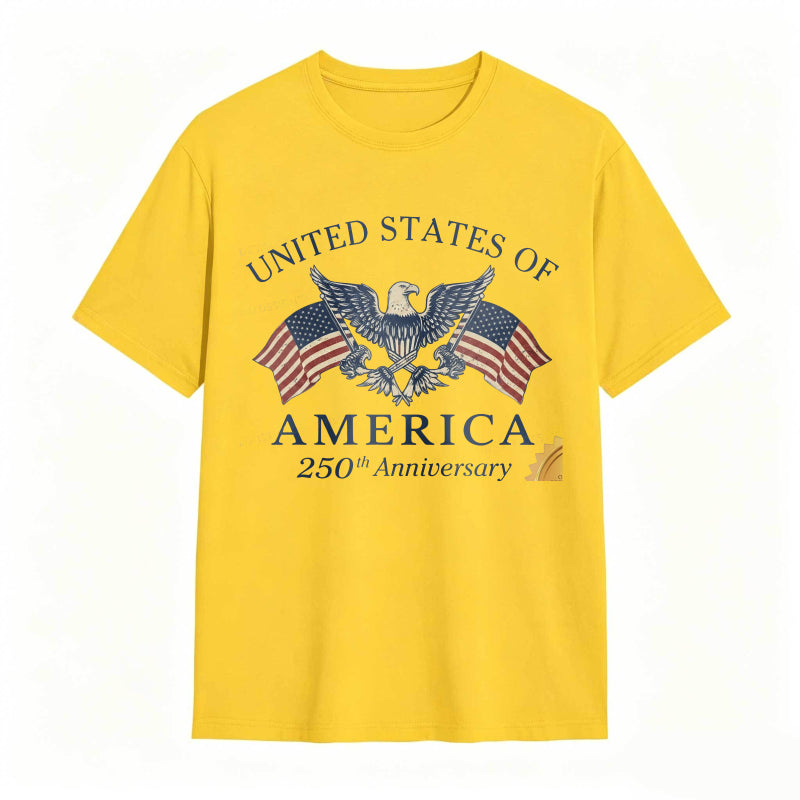 United States Of America 250th Anniversary Eagle And Flag Design T-shirt